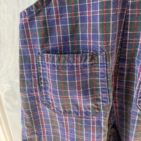 Vintage OshKosh B'gosh Multicolor Plaid Overalls 18months leg snap closure - Picture 7 of 11